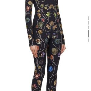 Marine Serre Multicolor Floral Black Jumpsuit